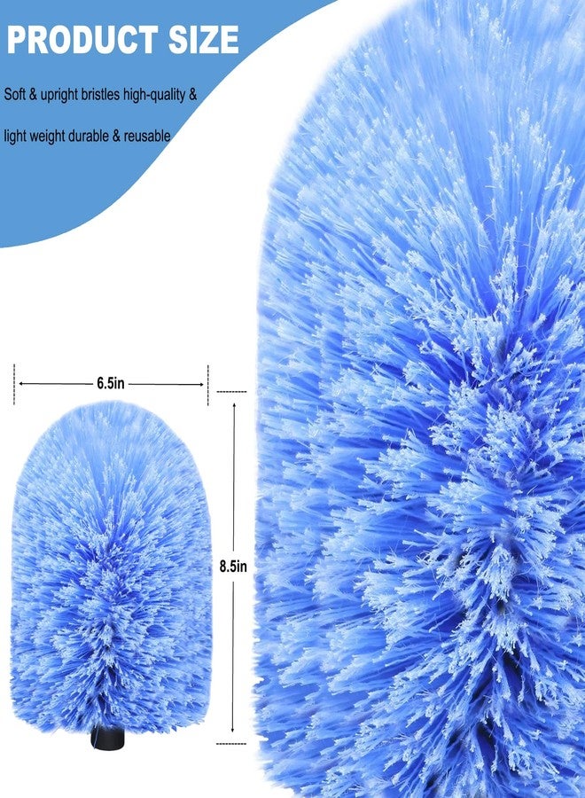 Tonmp Big Cobweb Duster Head Twist-On Spider Web Fuster for Outdoor & Indoor Web Cleaning // Fits Standard 3/4 inch Threaded Poles // Cobweb Duster Brush Head Only (Blue) - Image 2